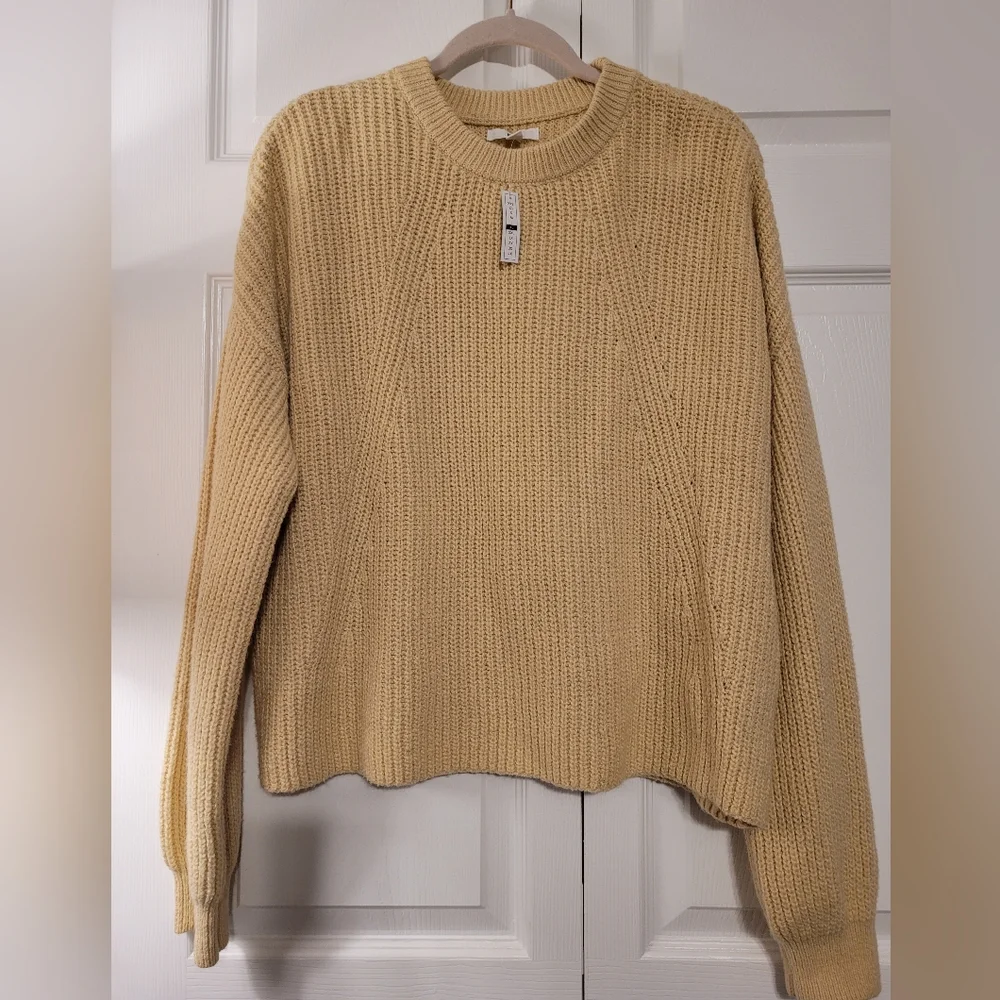 BP Nordstrom Tan Boulder Plaited Sweater Sz XL NWT Soft & Cozy